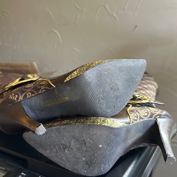🛍️ Vintage 90’s Rocawear monogram brown with gold accents 4” heel rare boots - Picture 7 of 8